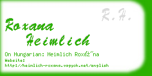 roxana heimlich business card